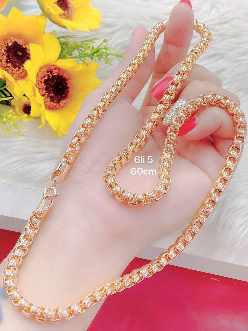 Dây chuyền nam kiểu xích lớn mạ vàng 18k cao cấp