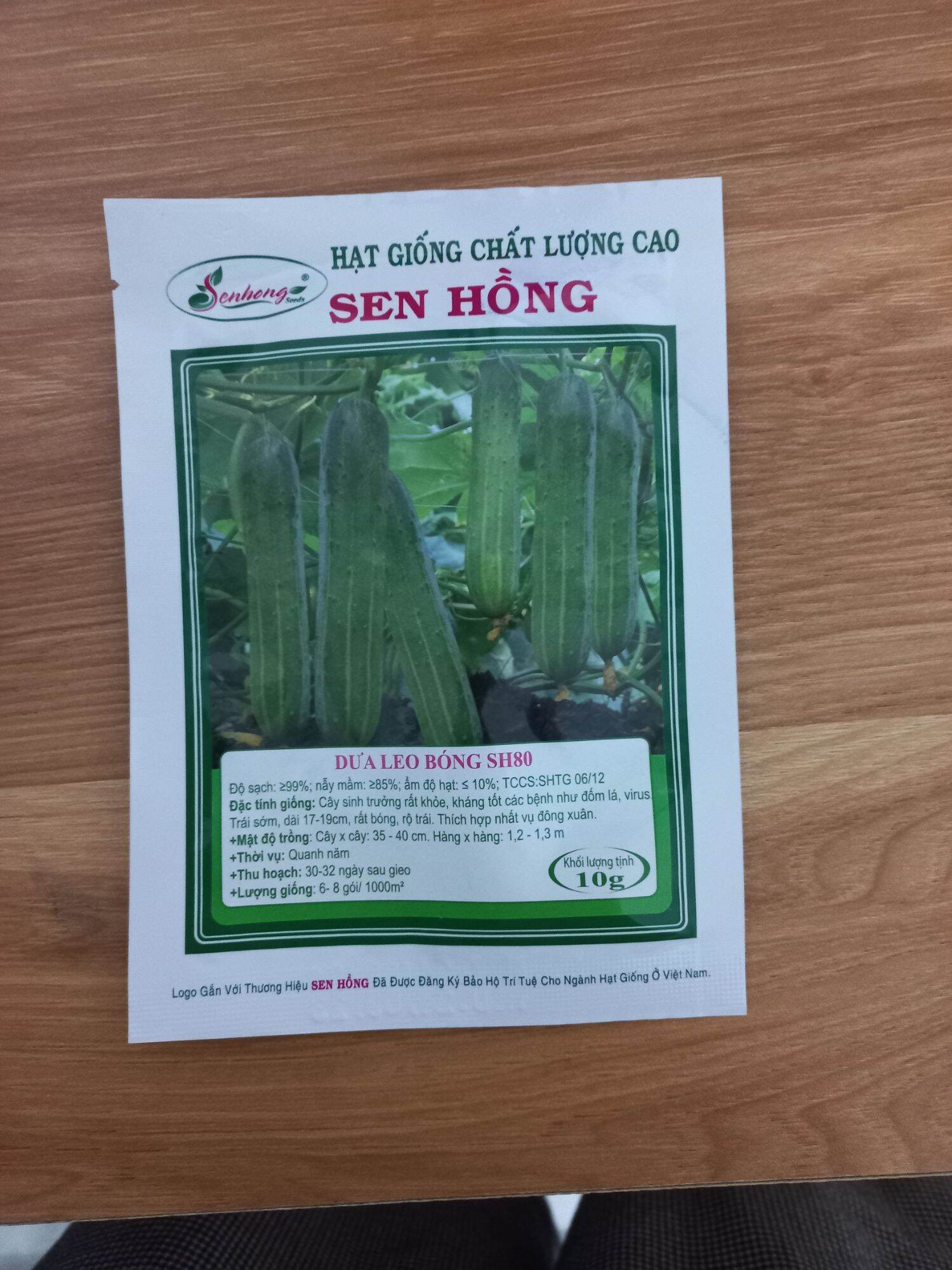 Hạt giống dưa leo bóng sh80 sen hồng 10g