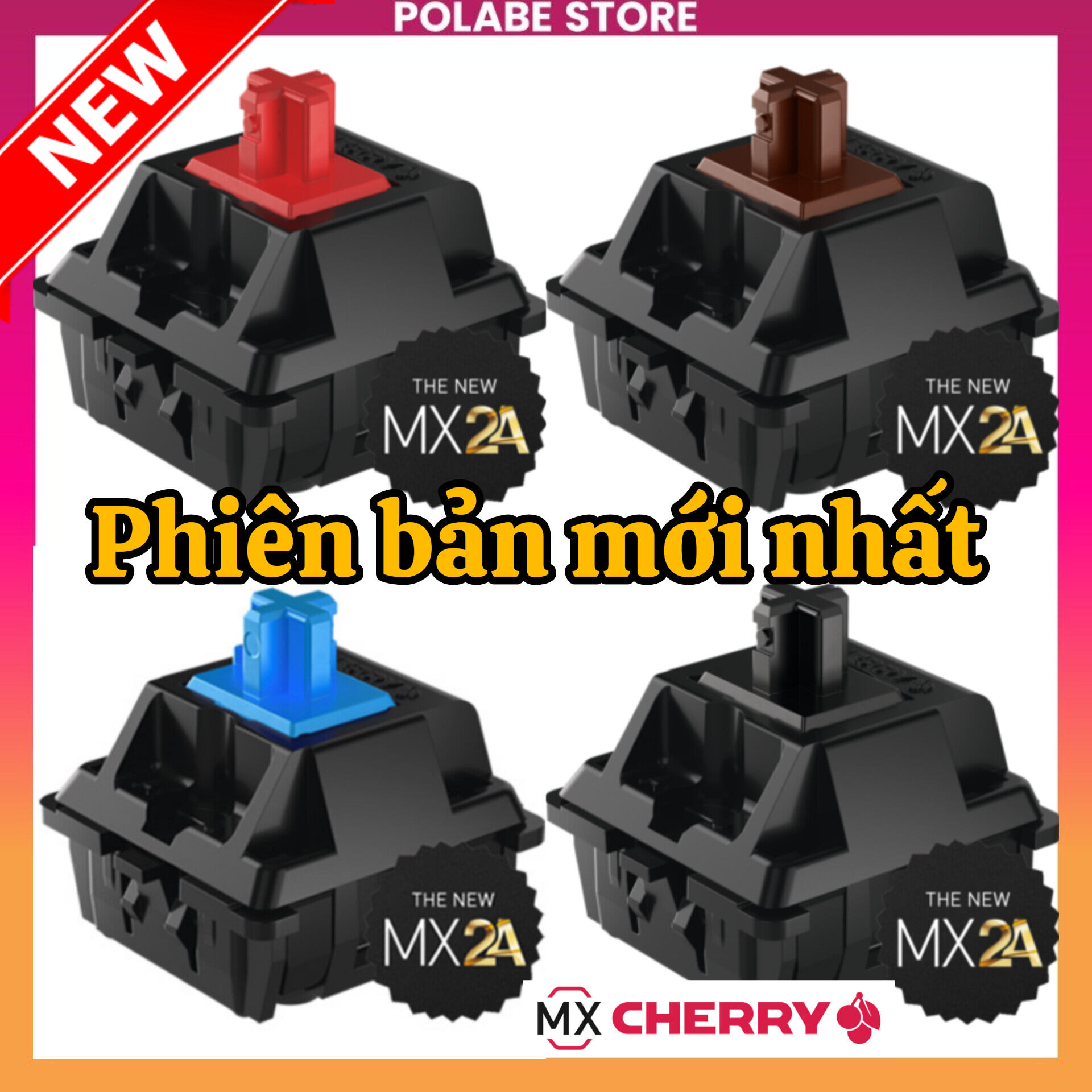 Cherry MX2A Black Brown Red Hyperglide Linear Tactile switch Polabe Store bàn phím cơ