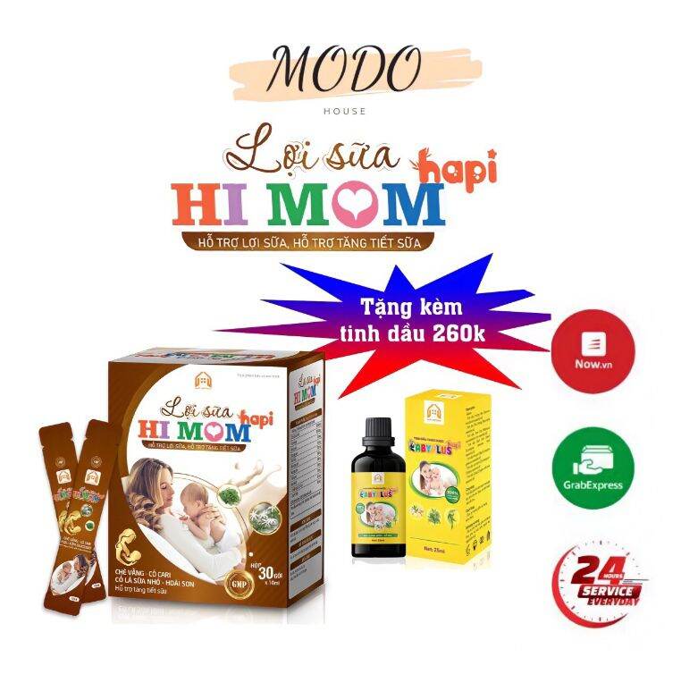 MUA 1 TẶNG 1 Lợi Sữa Hi Mom Chính Hãng công ty 10 gói cho mẹ dùng thử,