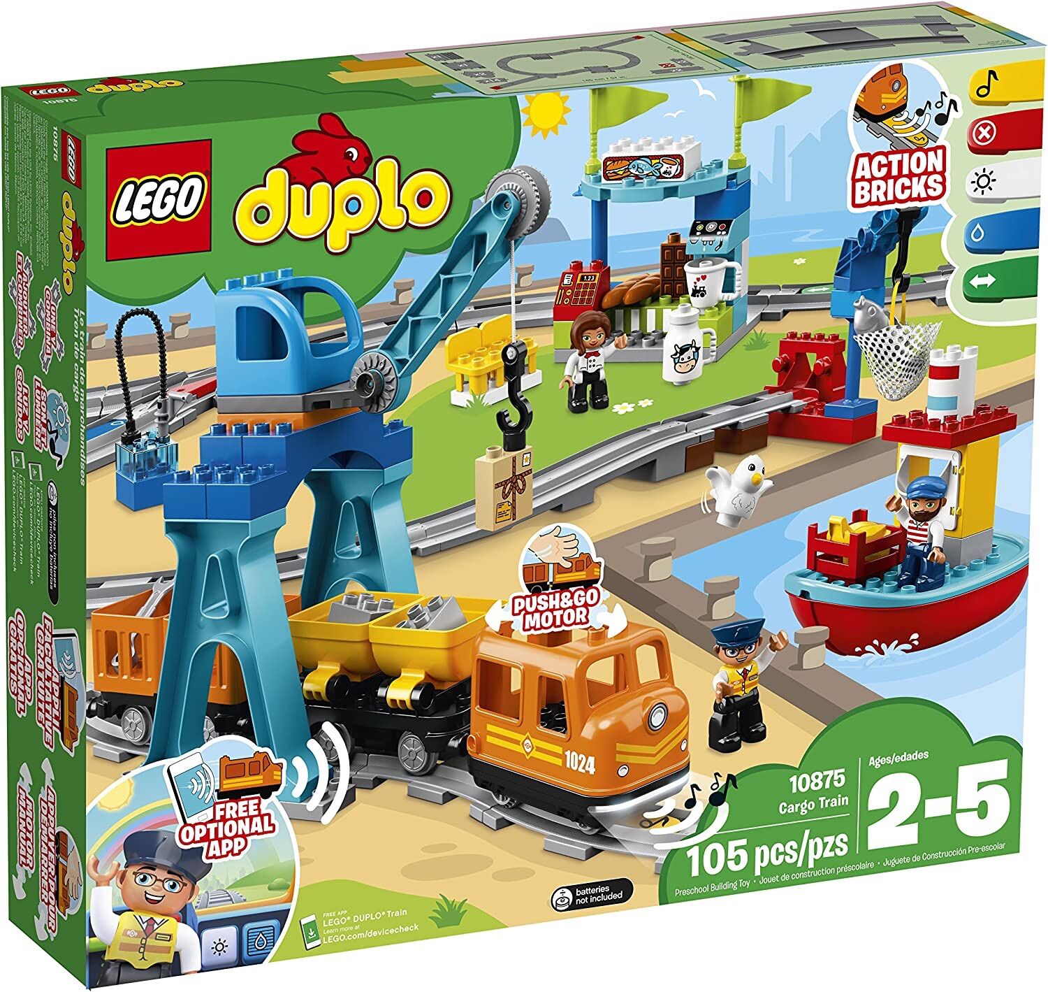 - lego duplo - 10875 - xe lửa vận tải - cargo train