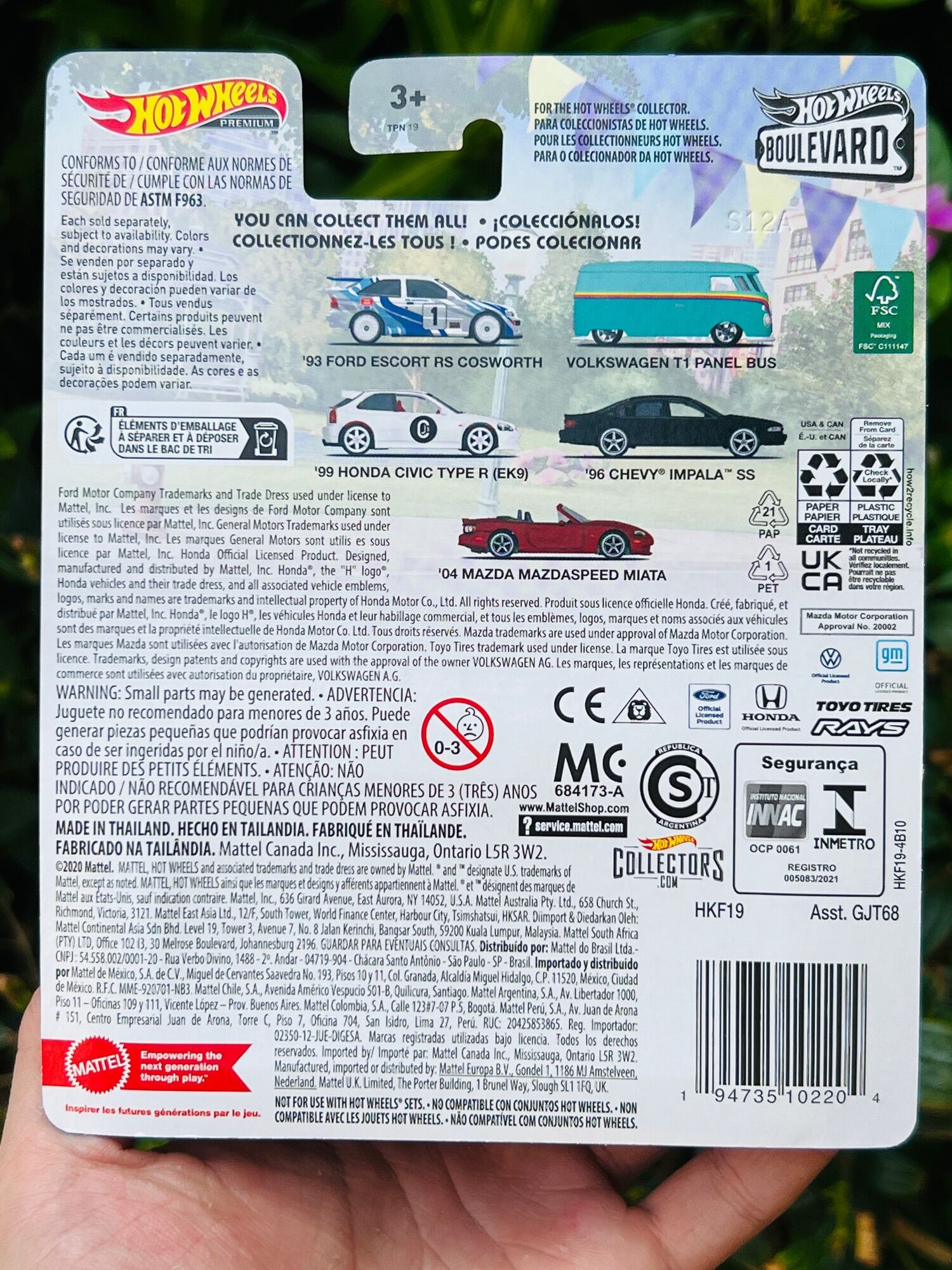 Hobby Store xe mô hình Hot Wheels Premium Boulevard 2023 ( Ford - Volkswagen T1 - Civic - Impala - Mazda ) Set Lẻ