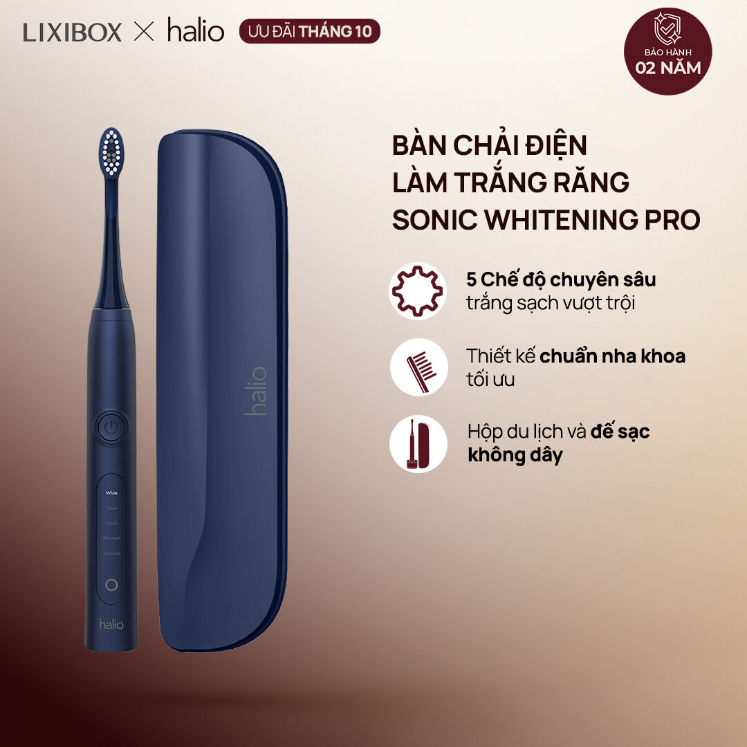 Halio Sonic Whitening Electric Toothbrush Pro Limited Edition - Midnight Blue