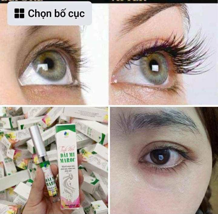 2 lọ tinh dầu dưỡng mi Maroc,giúp mi- mày dày cong và dài