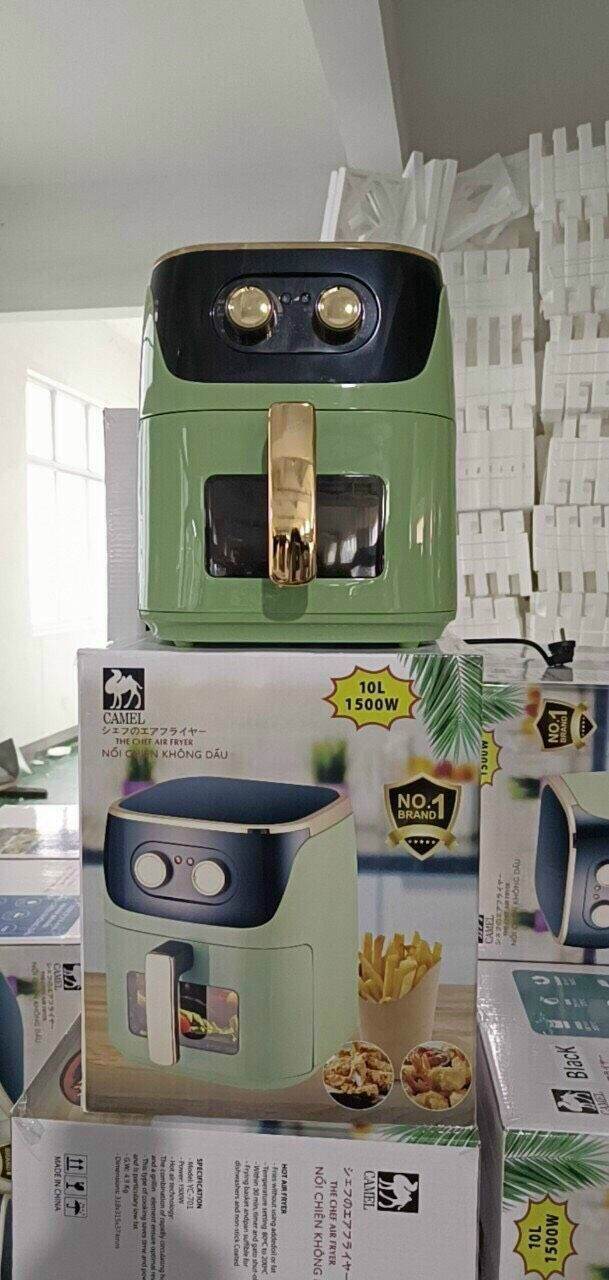 Nồi chiên không dầu camel 10L mặt kính