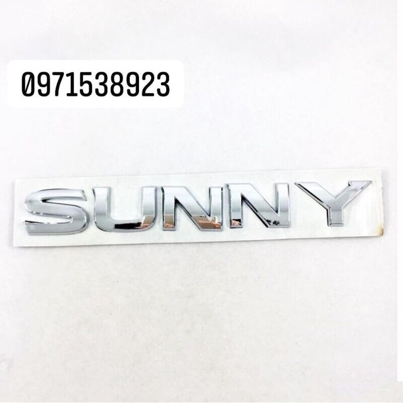 chữ nổi SUNNY dán đuôi xe