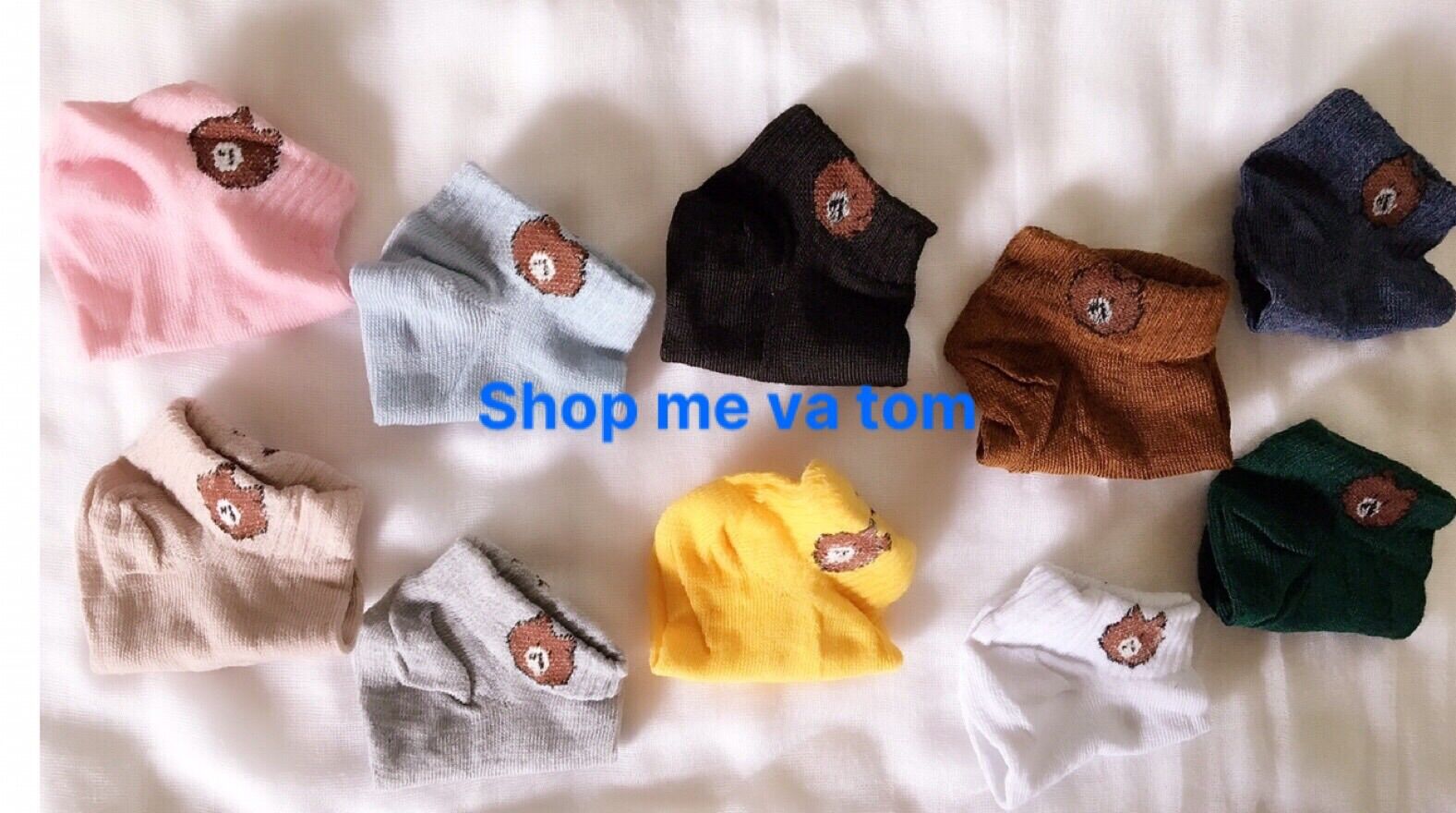 Vớ tất gấu trẻ em (mua 10 đôi kèm túi gấu đựng tất)