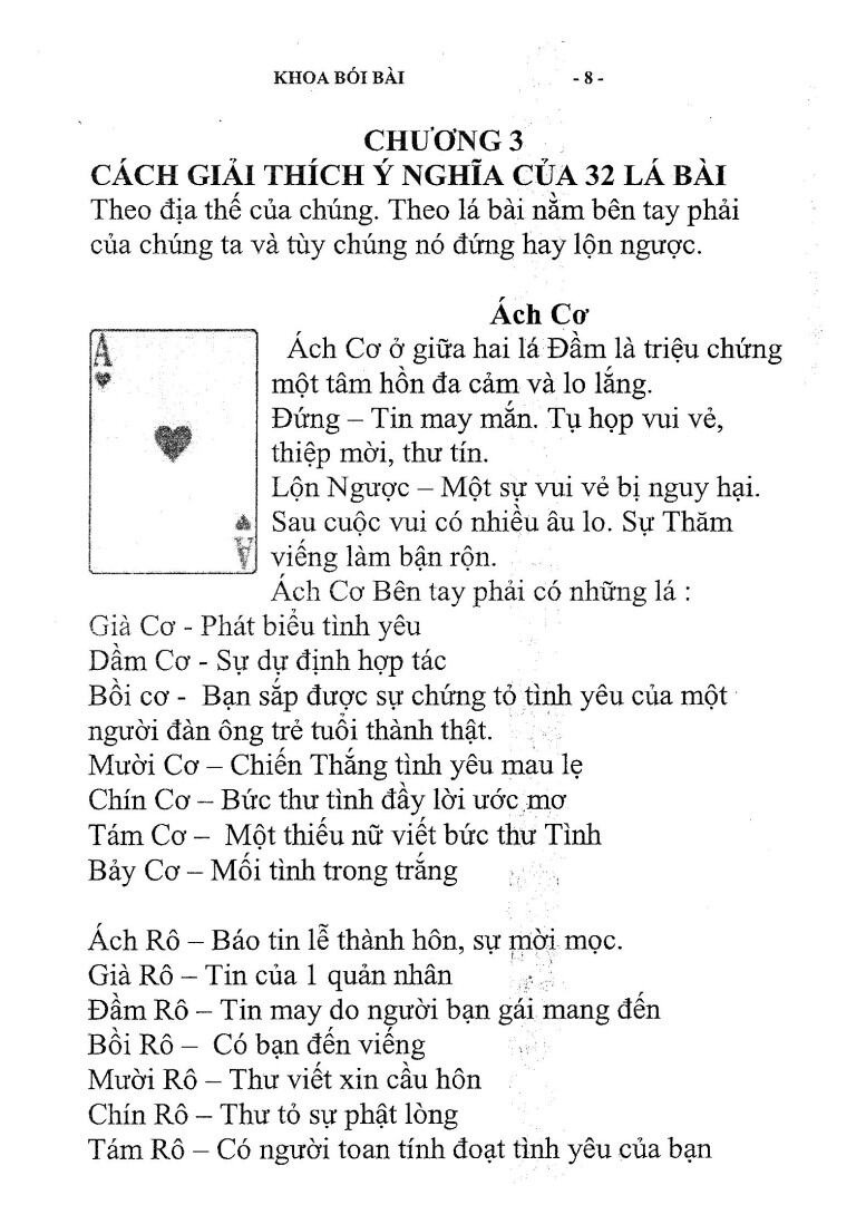 Khoa Bói Bài Thọ Xuân