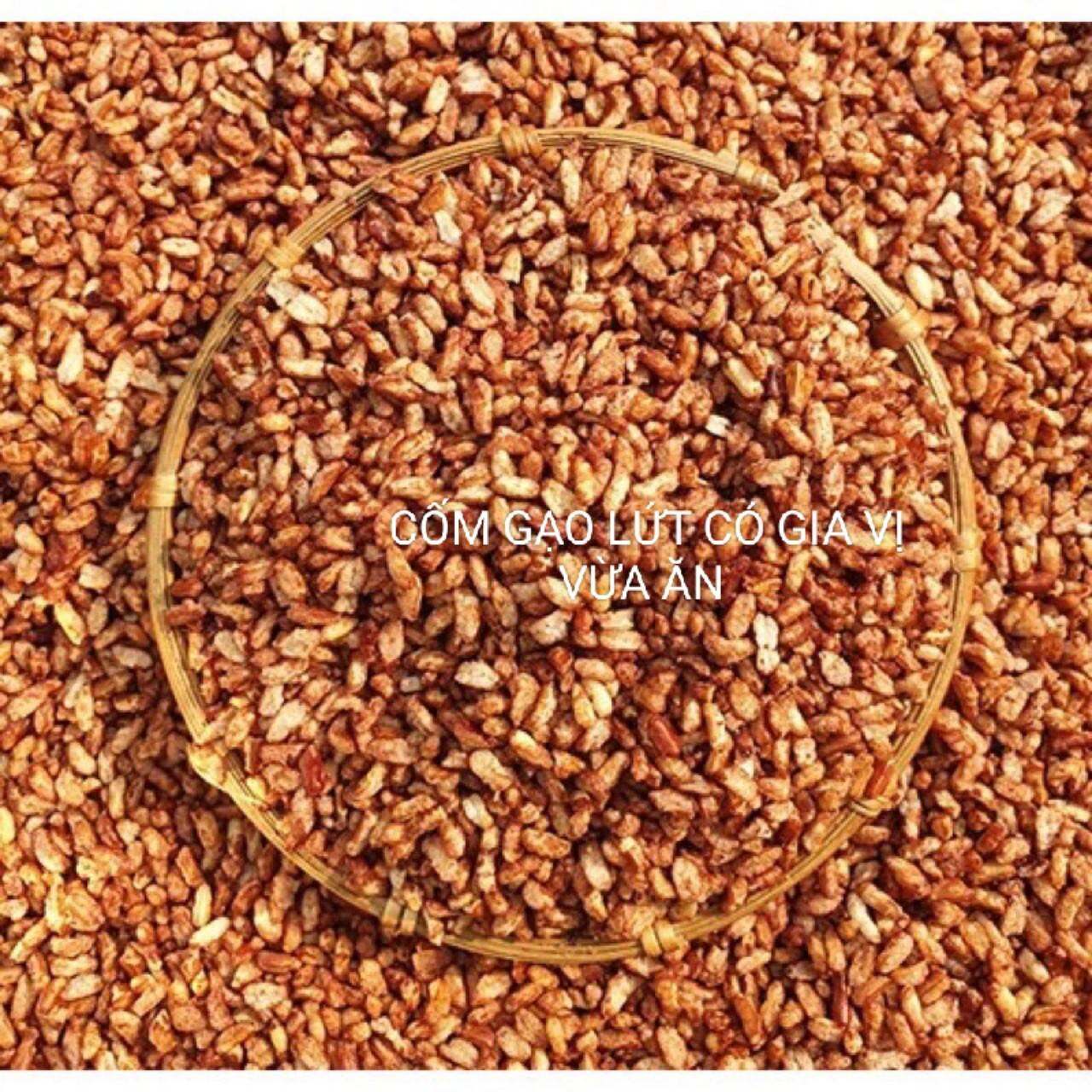 cốm gạo lứt thơm ngon giòn xốp gia vị vừa ăn