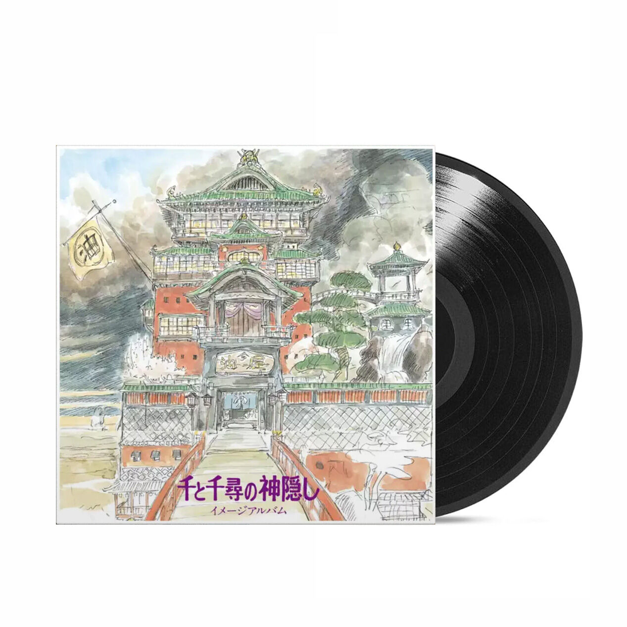 Băng Đĩa Vinyl Đen Bản Nhạc Phim Hoạt Hình Spirited Away Phiên Bản Nhật