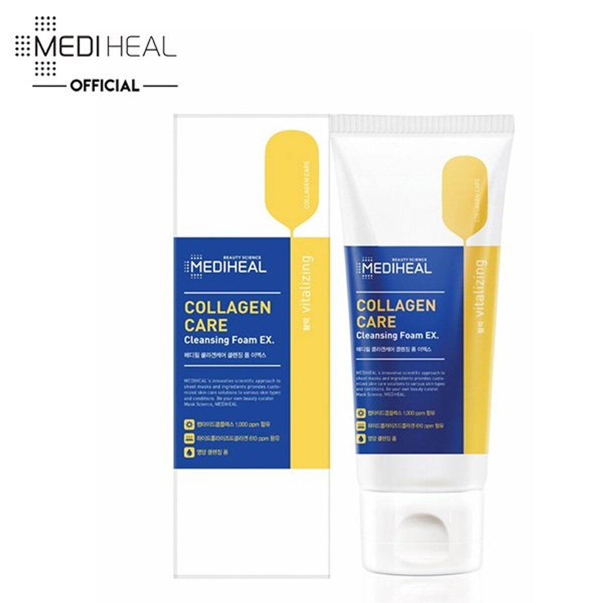 Sữa rửa mặt ngừa lão hóa collagen care cleansing foam ex 170ml - mediheal