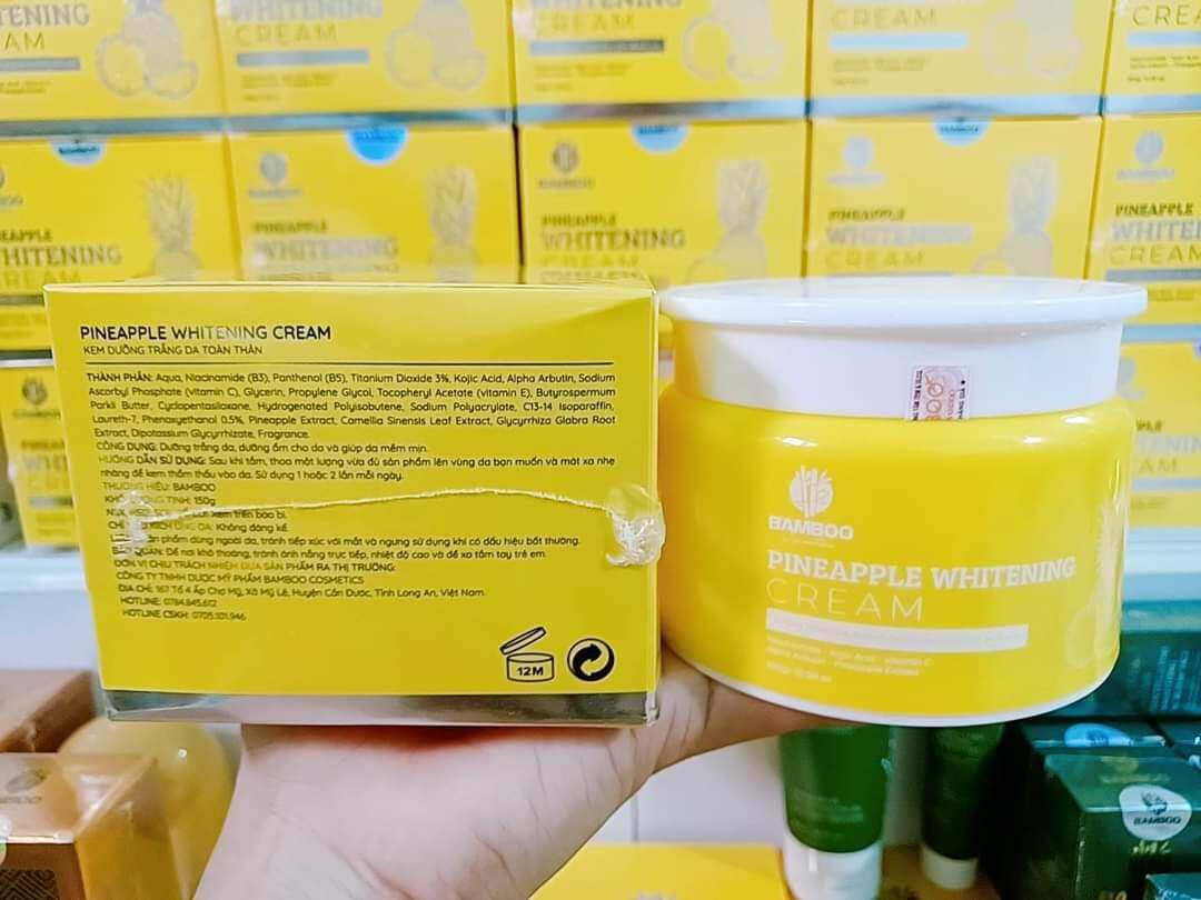 💥DATE MỚI NHẤT💥COMBO 3 HỘP KEM BODY DỨA BAMBOO
