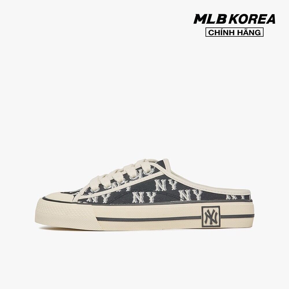 Mlb - giày mules unisex đế bệt thời trang monogram 3amupbm3n-50bks