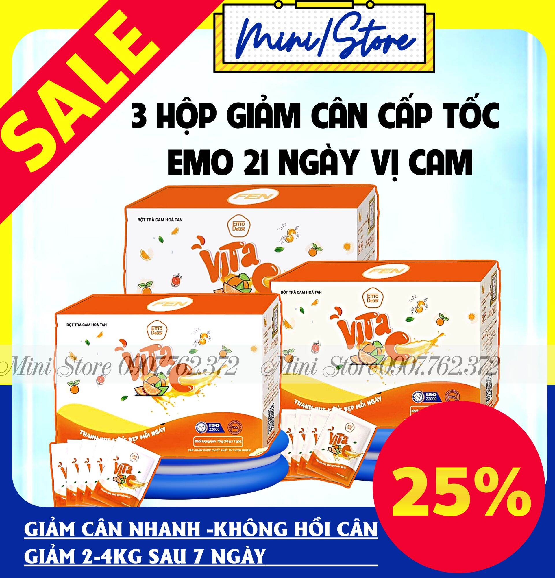 [ CHE TÊN SAN PHẨM ] Sỉ 3 HỘP CAM EMO TRÀ GIẢM CÂN CẤP TỐC Giảm 2-4kg sau 7 ngày/ tặng Quà