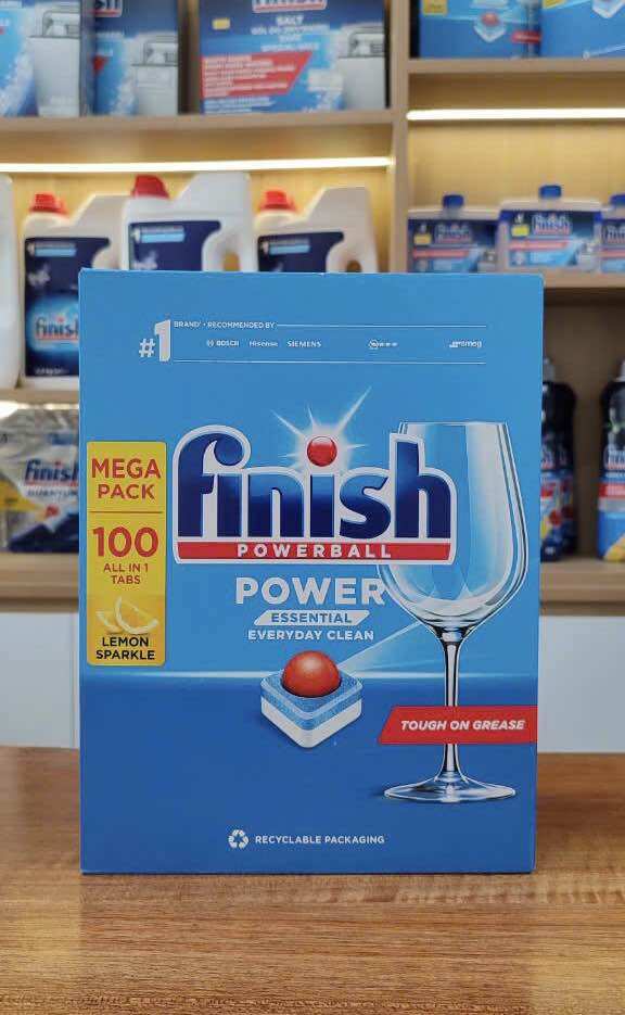 Viên Rửa Bát Finish Power Cube Nhật Bản (Túi 150 Viên) Dành Cho Máy Rửa Bát