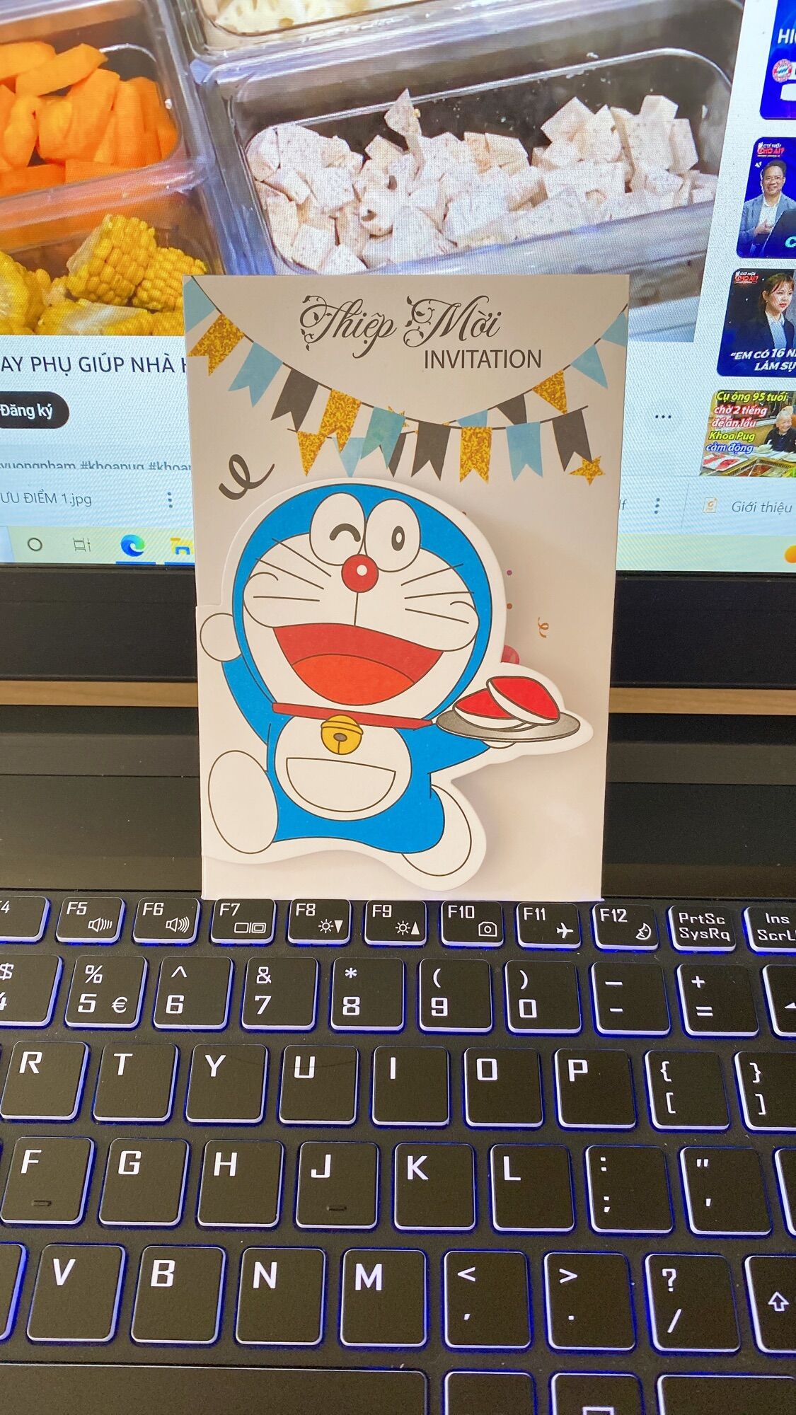 Thiệp mời sinh nhật Doraemon ATV