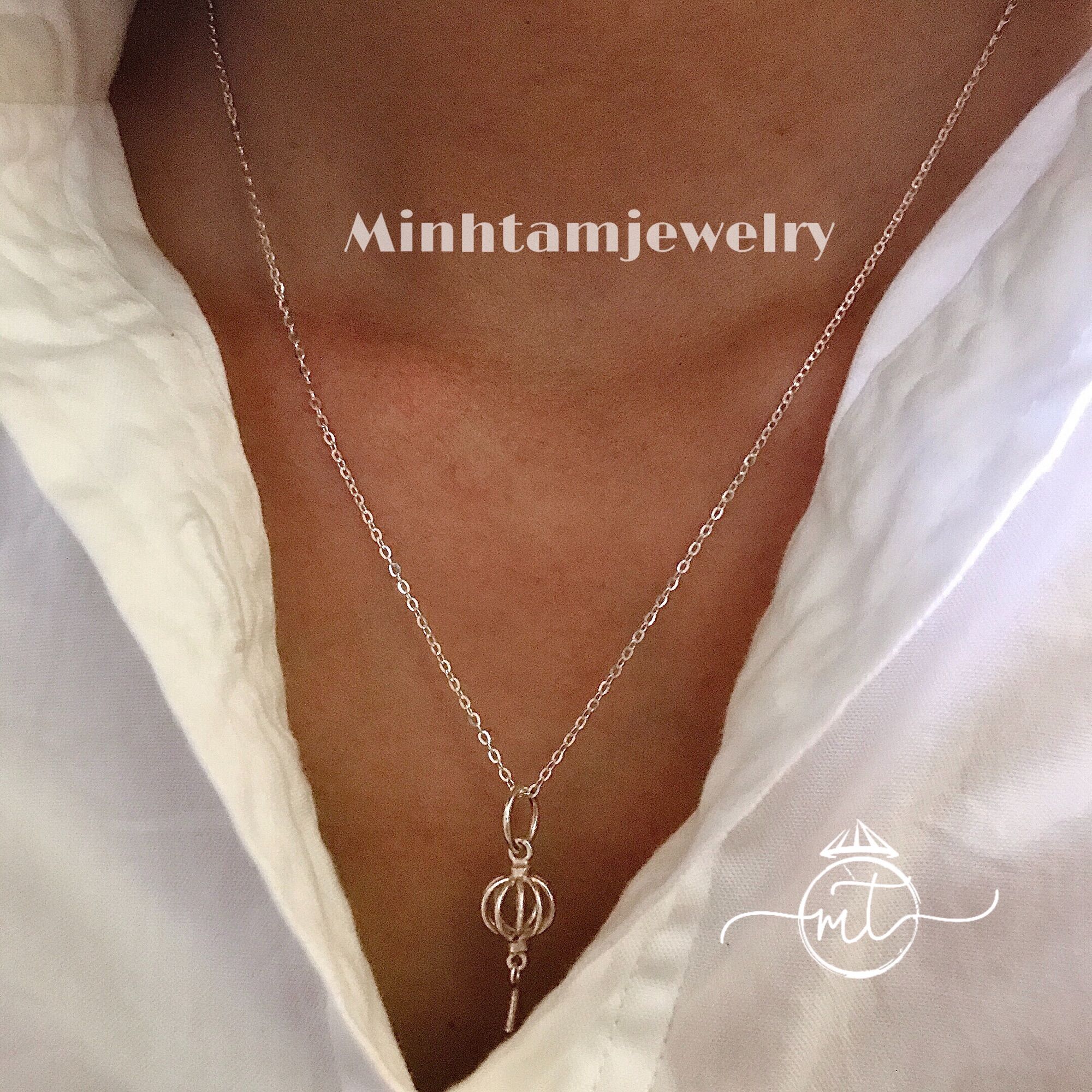 Round Lantern necklace | Silver Jewelry | dây lồng đèn | Vietnamese Jewelry _ MinhtamJewelry