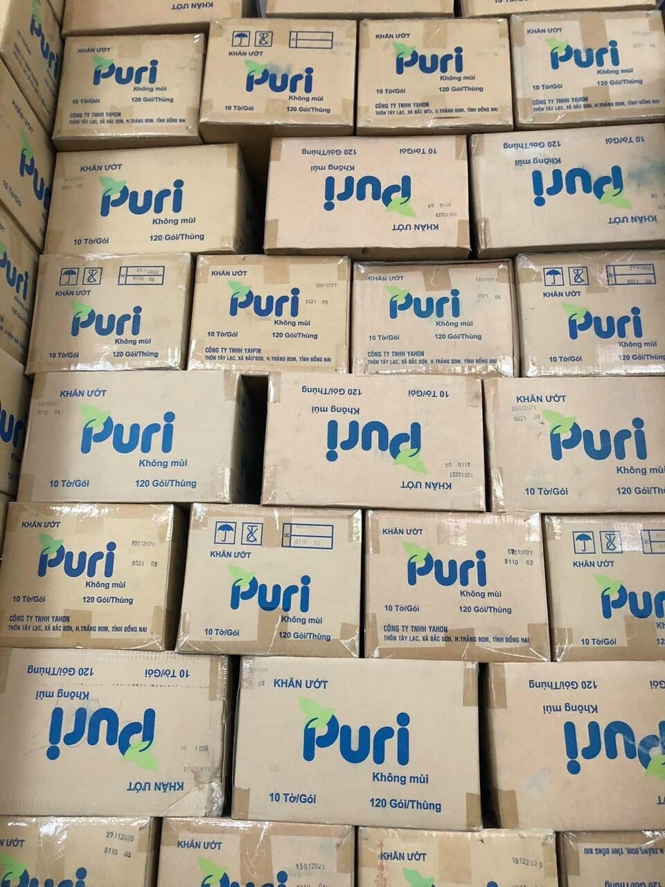 Combo 10 gói Khăn Ướt Mini Puri - Không mùi - Siêu Mịn (Mỗi Gói 10 tờ)