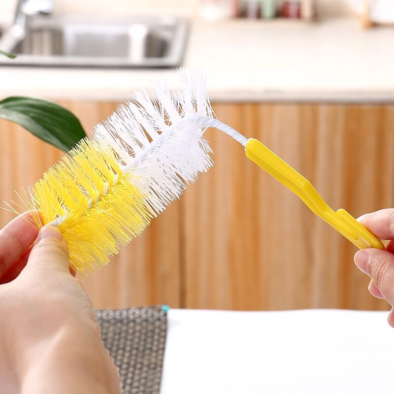 Bộ 2 cọ rửa bình sữa dụng cụ cọ cốc sợi cước siêu sạch ( cọ 2 chi tiết )