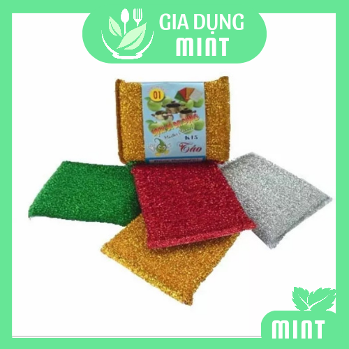 Miếng rửa chén,Cước rửa chén bát lưới kim tuyến tiện dụng