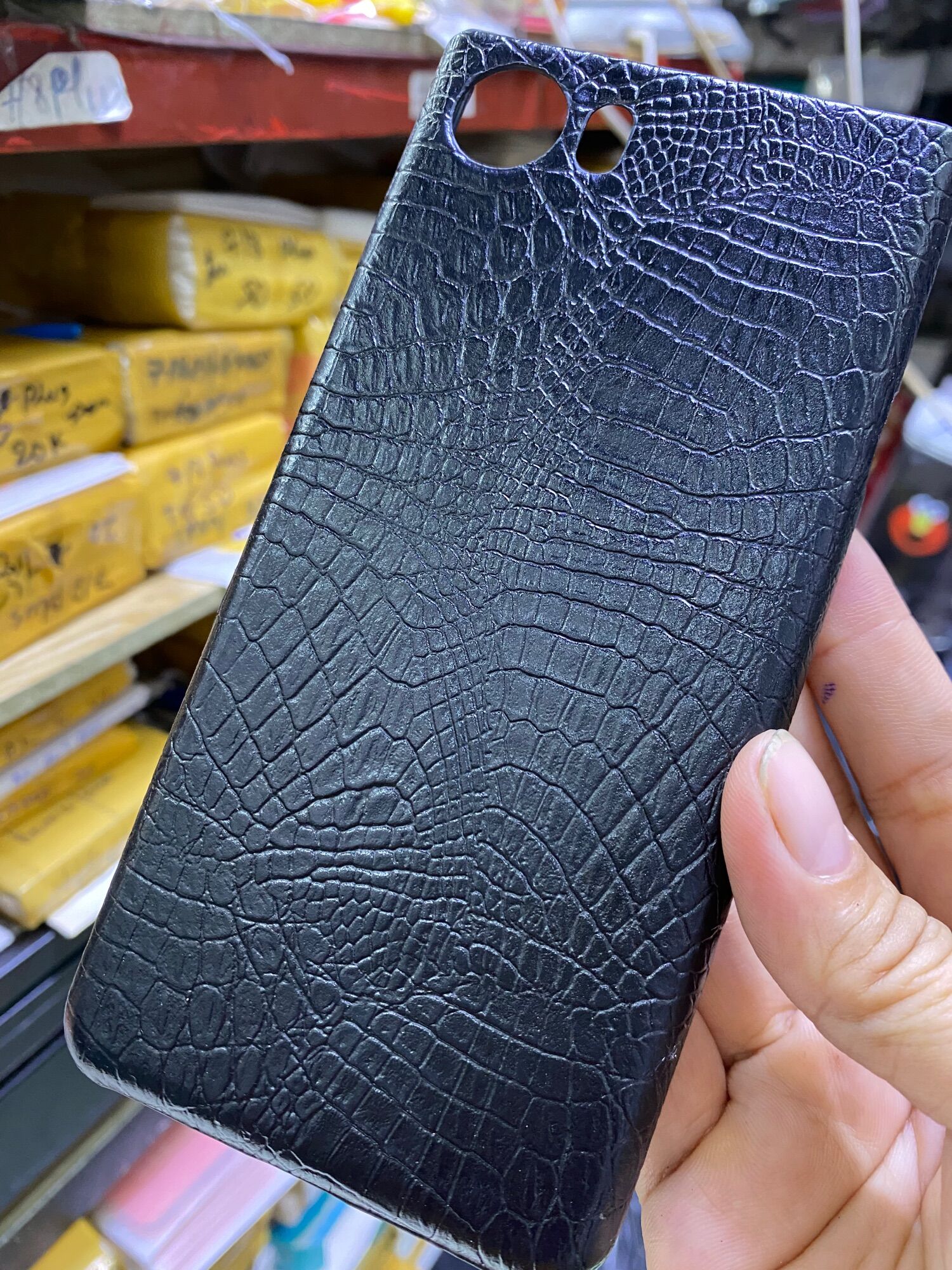 Ốp lưng Blackberry Key One cứng kiểu da hàng công ty