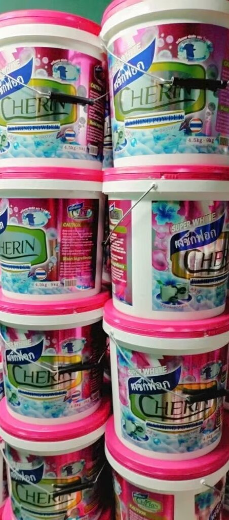 Bột giặt Cherin xô 9kg hương nước hoa chuyên dùng cho máy giặt