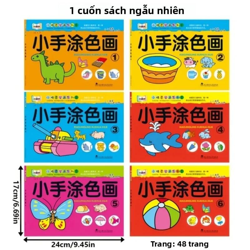 Sách Tô Màu Theo Từng Bước - Dễ Dàng Thực Hiện Đến Mức Độ Khó Hơn Sách Hoạt Động Học Tập Nghệ Thuật Sáng Tạo Giấy Chất Lượng Cao Quà Tặng