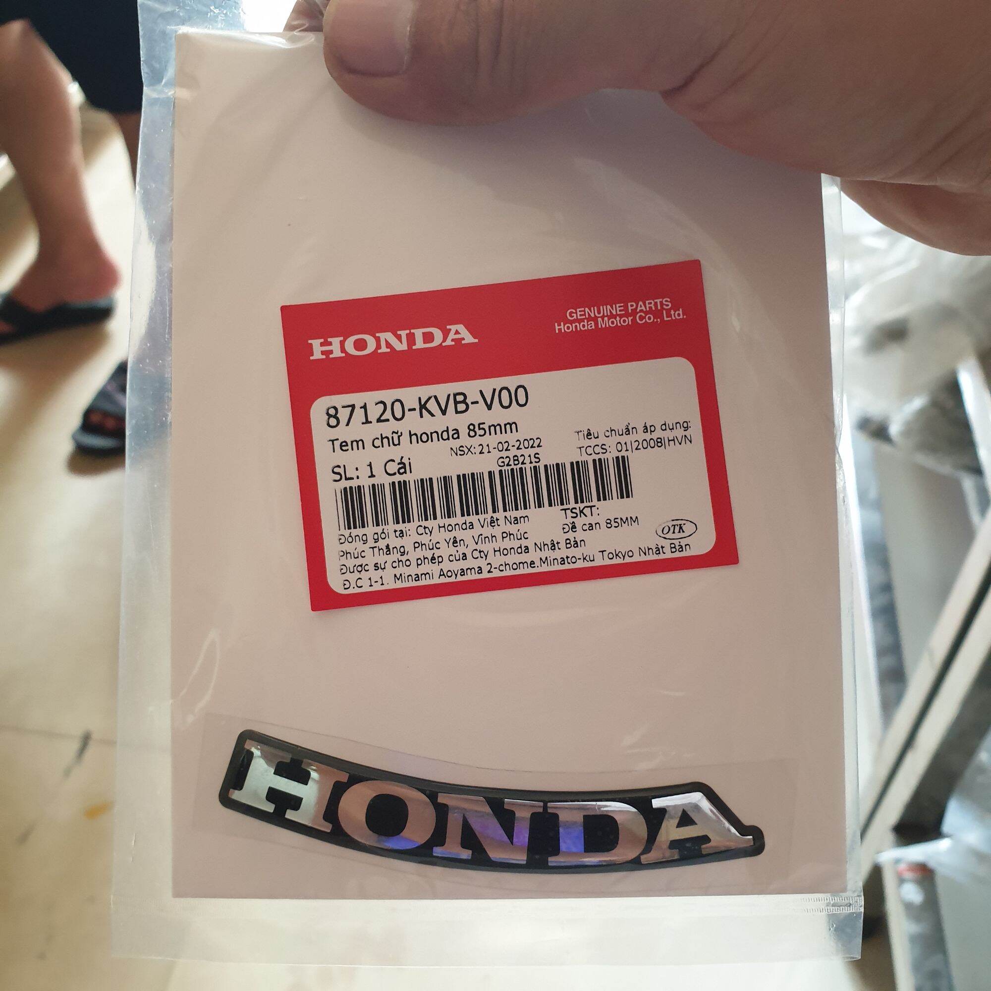 Tem mặt nạ , tem chữ nổi click 110 chính hãng Honda