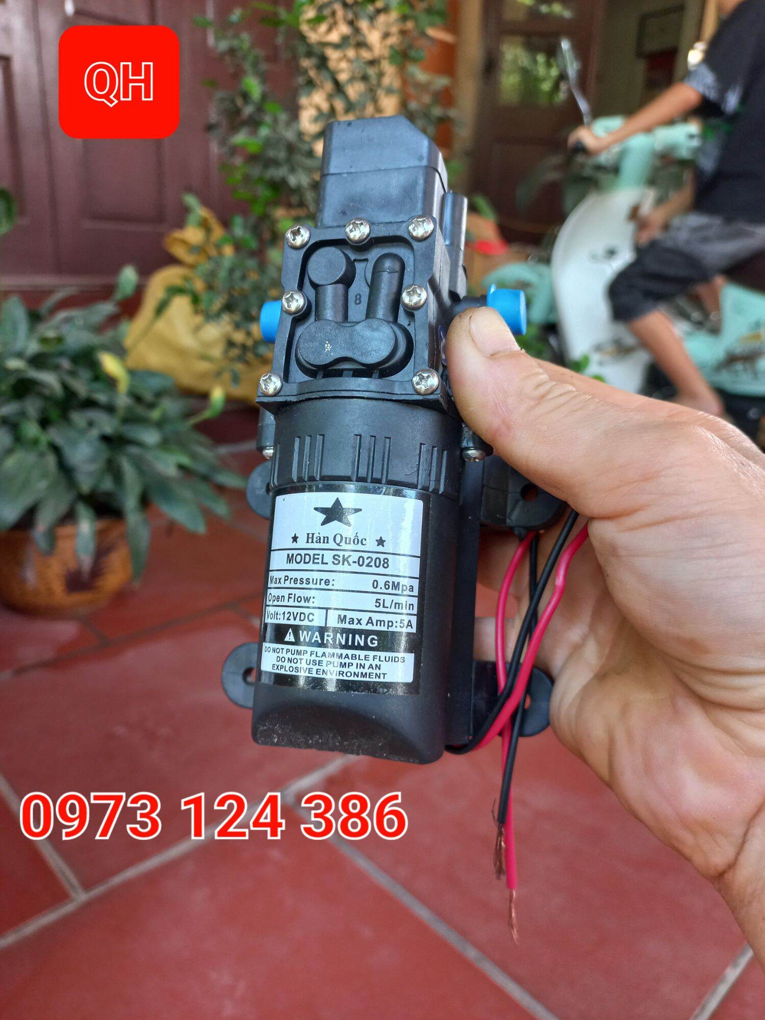 Máy bơm tăng áp mini 12v, Máy bơm phun sương 12v