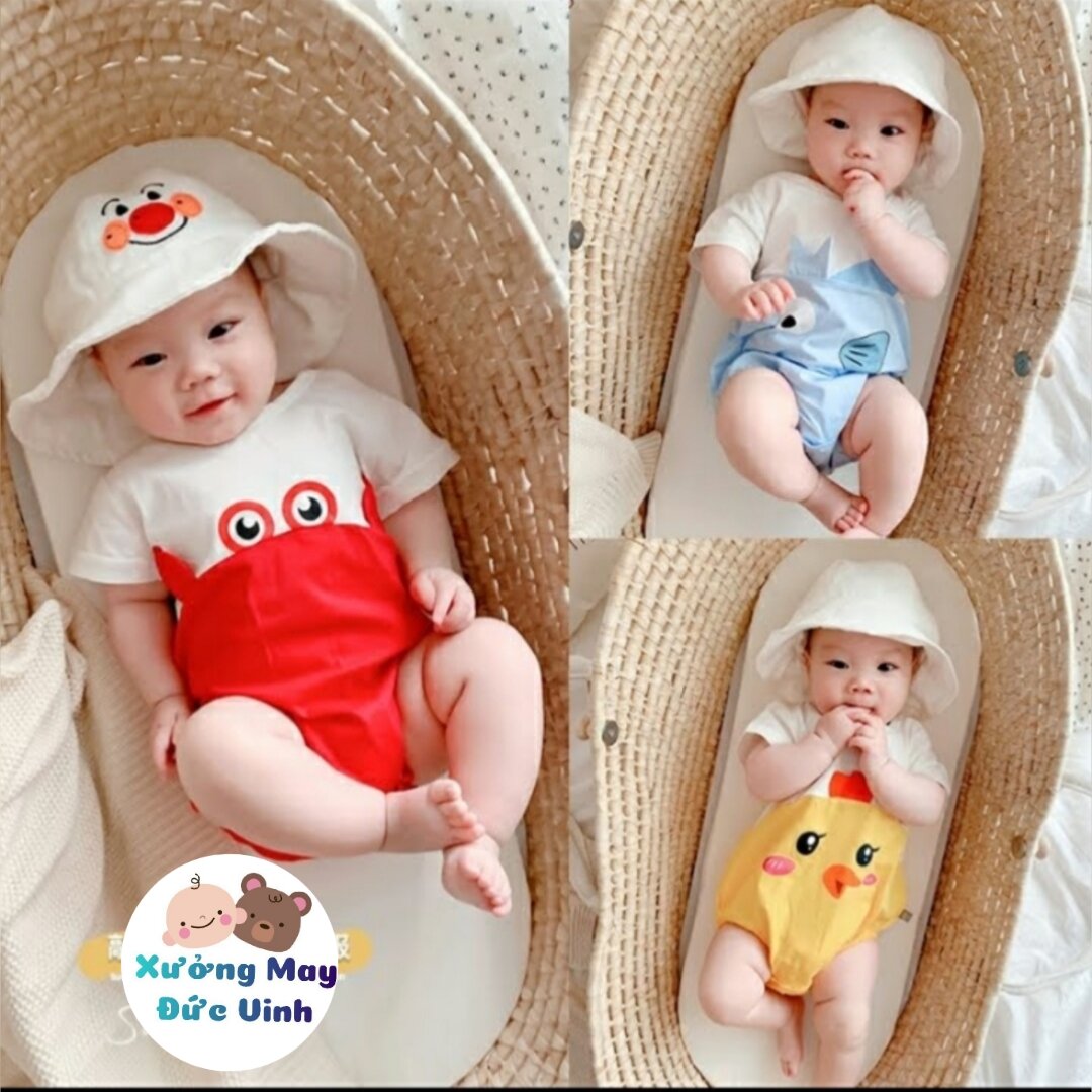 Bộ bodysuit tôm cua cá cho bé trai /gái