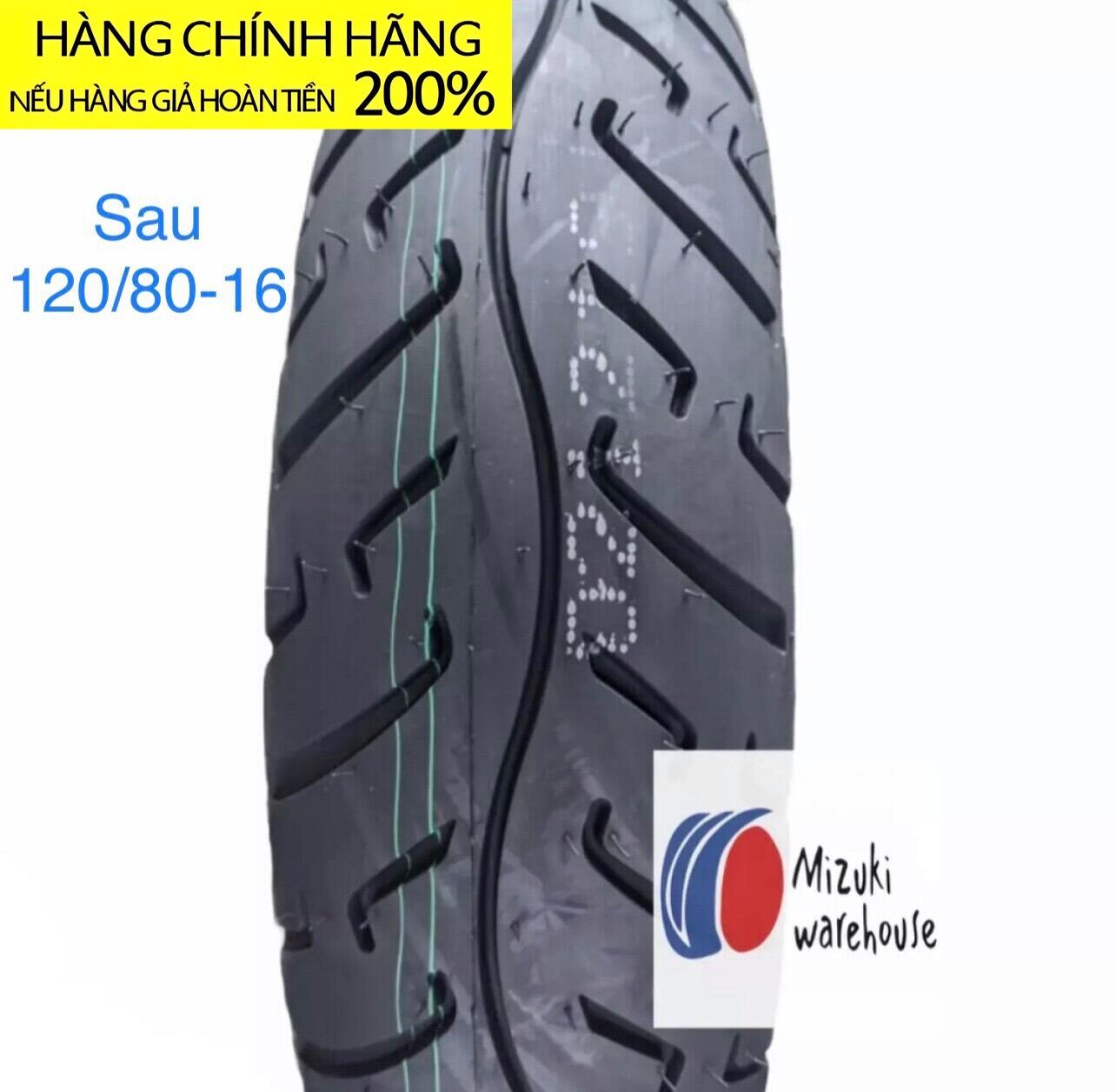 Cặp Vỏ ( Lốp) không săm trước sau( Hàng Xuất khẩu đạt E4 Châu Âu) cho xe SH 100/80-16 và 120/80-16 ( Đạt tiêu chuẩn E4 Châu Âu)