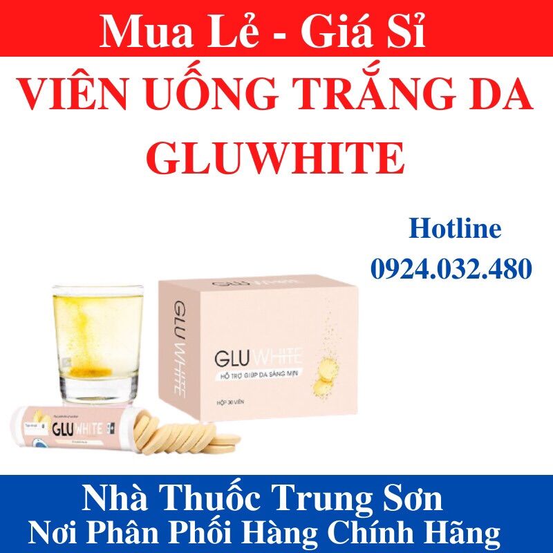 Combo 2 hộp viên sủi gluwhite – giải pháp trắng da đột phá hộp 20 viên- ts001