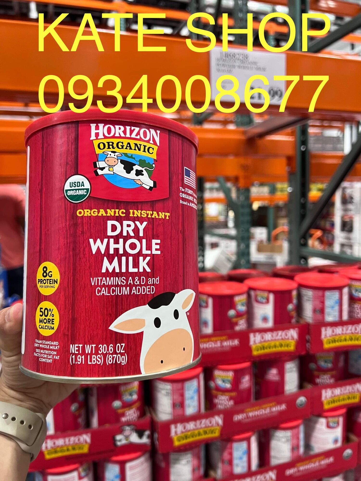 Bay air - date 1/2026 Sữa Horizon organic whole milk