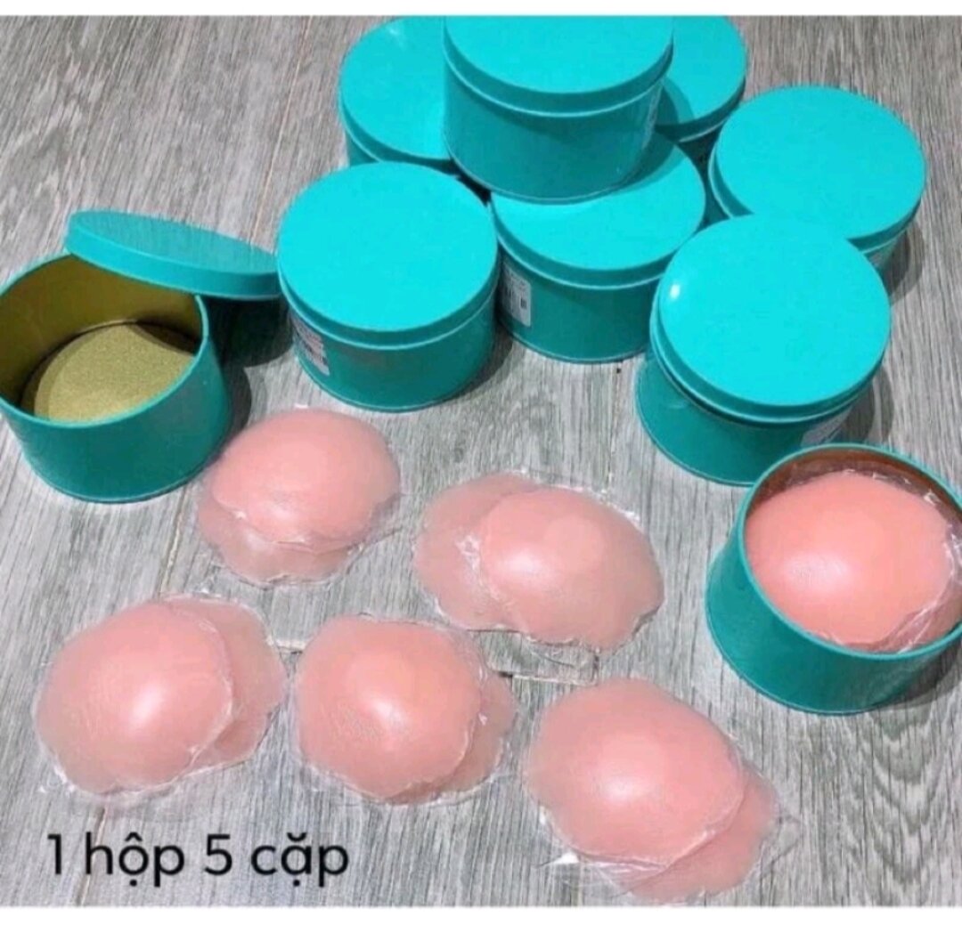 Hộp 10 Miếng ( 5 cặp) Dán Ngực Silicon - Dán Nhũ Hoa