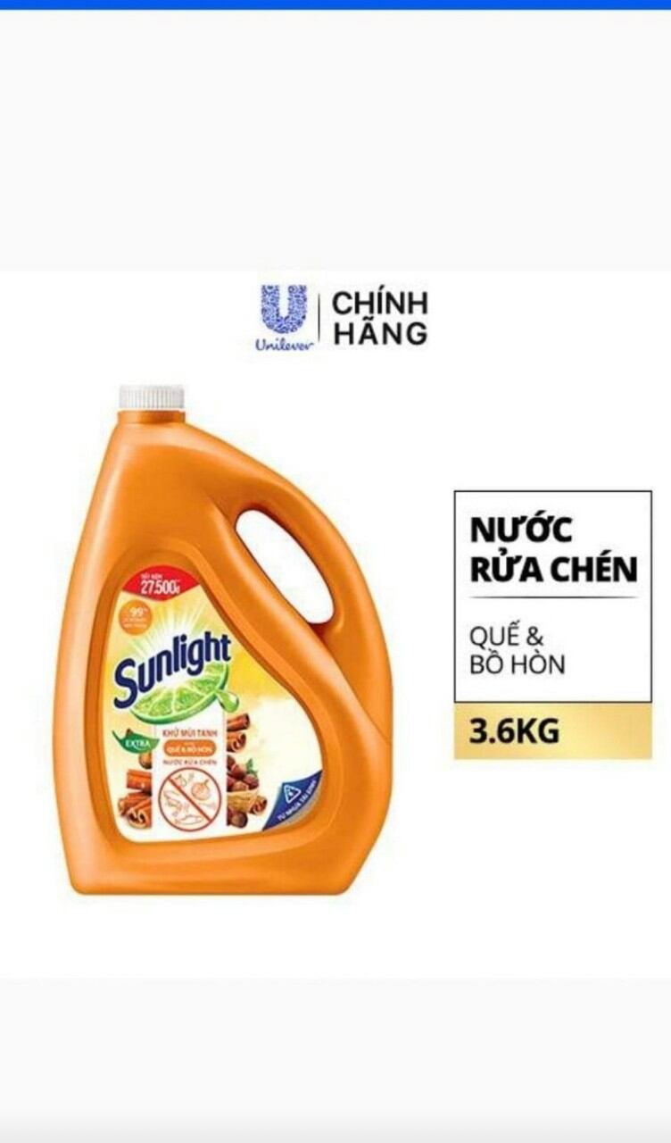 Nước rửa chén sunlight quế và bồ hòn