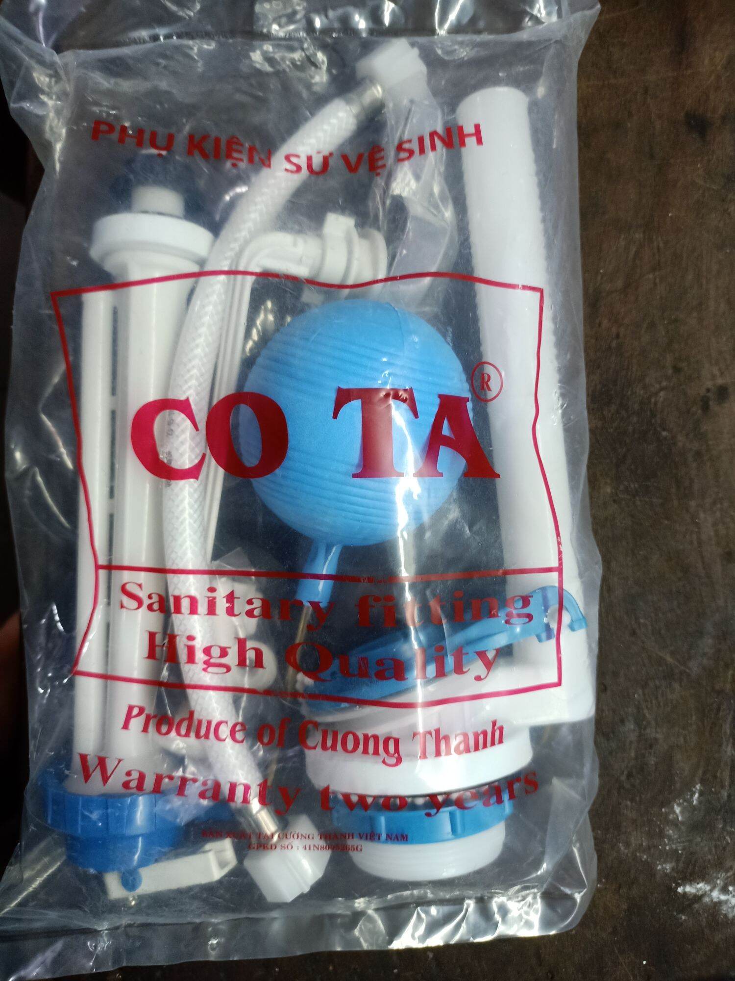 BỘ CẤP, XẢ NƯỚC BỒN CẦU TAY GẠT NHỰA COTA
