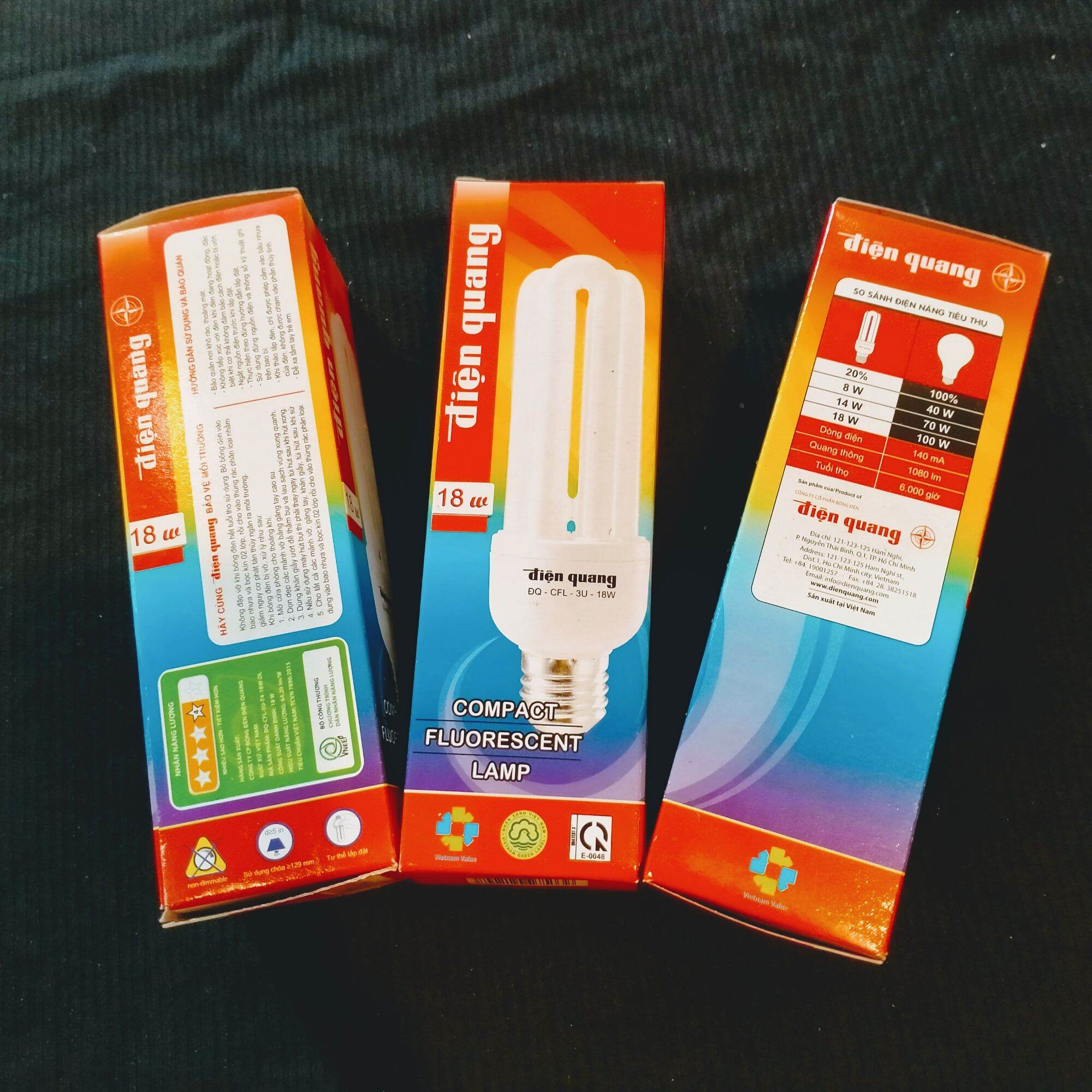 [HCM]Bóng Đèn Compact 18w 3U Điện Quang