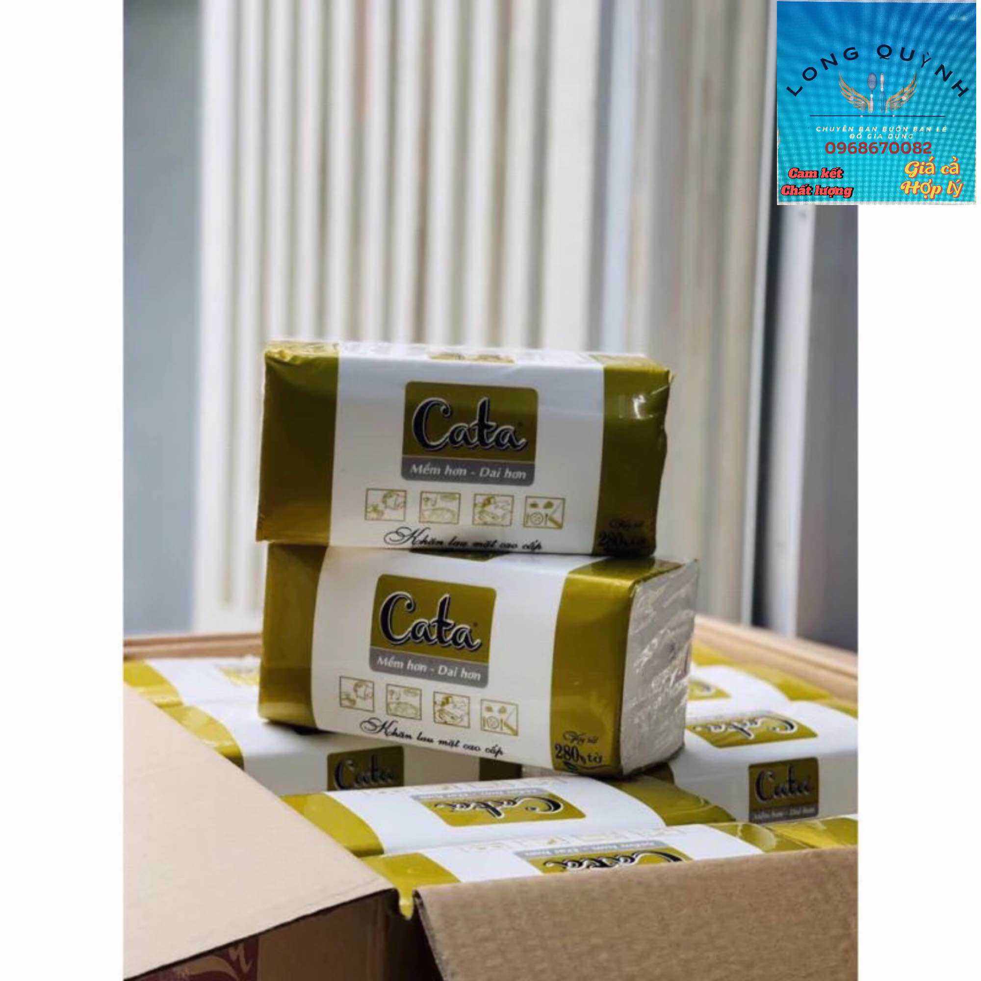 Khăn giấy rút Cata,Khăn giấy lụa rút cao cấp Cata,Khăn giấy lau mặt Cata