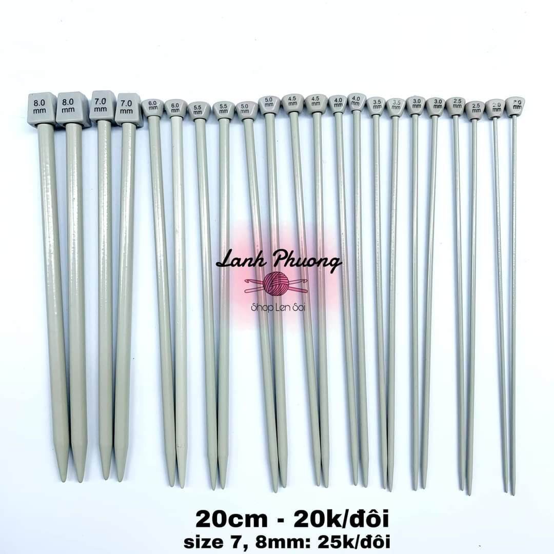 Kim Đan Thẳng 20cm Xám Tráng Men