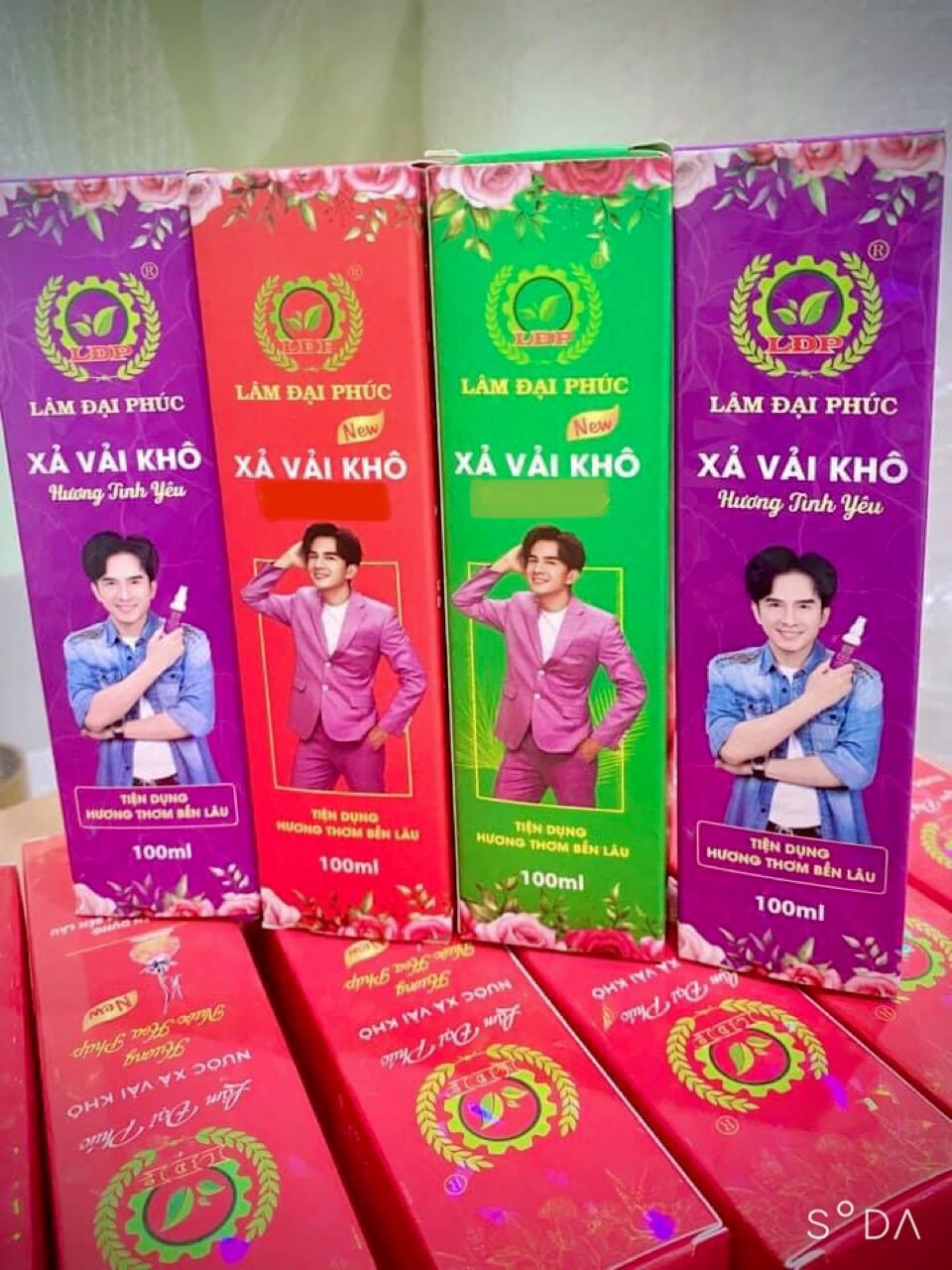 24 CHAI NƯỚC XẢ VẢI KHÔ ( màu đỏ ) - LÂM ĐẠI PHÚC