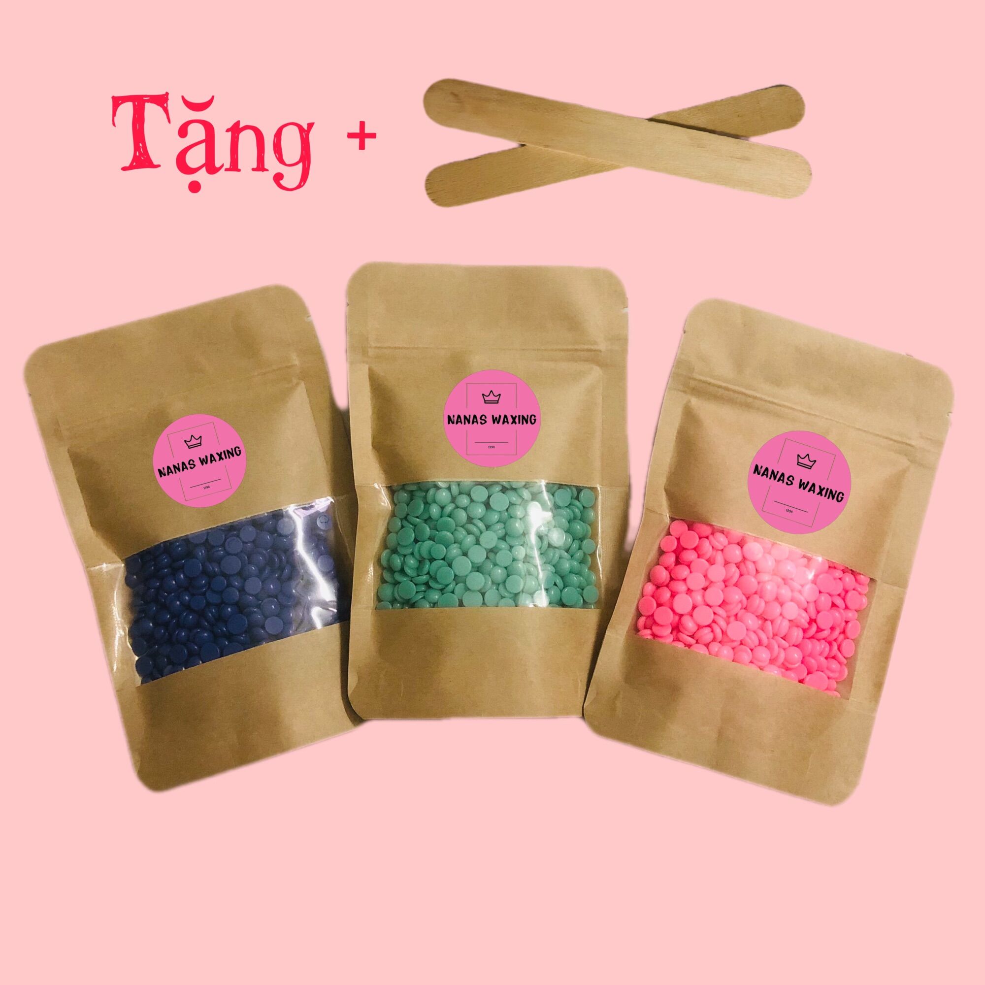 Combo Sáp wax lông màu 100g, Chén silicon + Mỡ Trăn