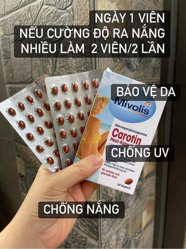 Viên uống chống nắng - Carotin