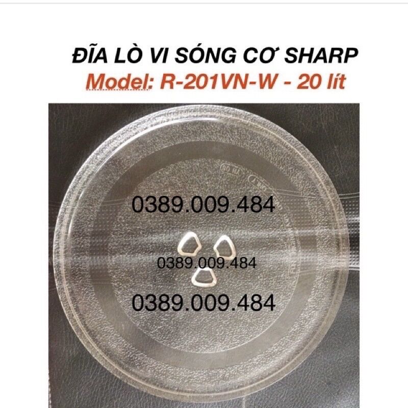 Đĩa quay lò vi sóng SHARP 20 lít R-201VN-W chính hãng , đĩa lò vi sóng sharp 20 lít