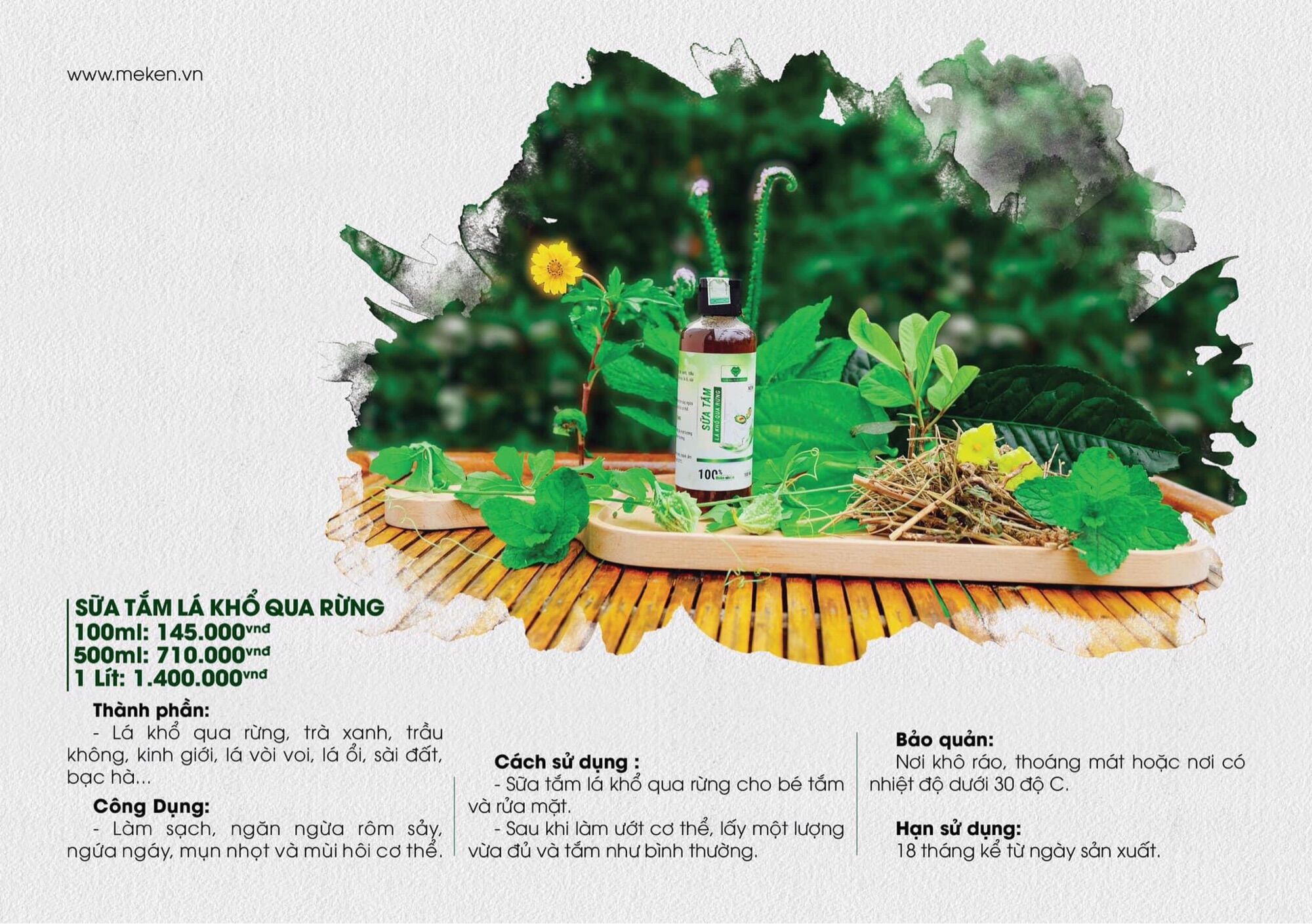 Sữa tắm lá khổ qua rừng