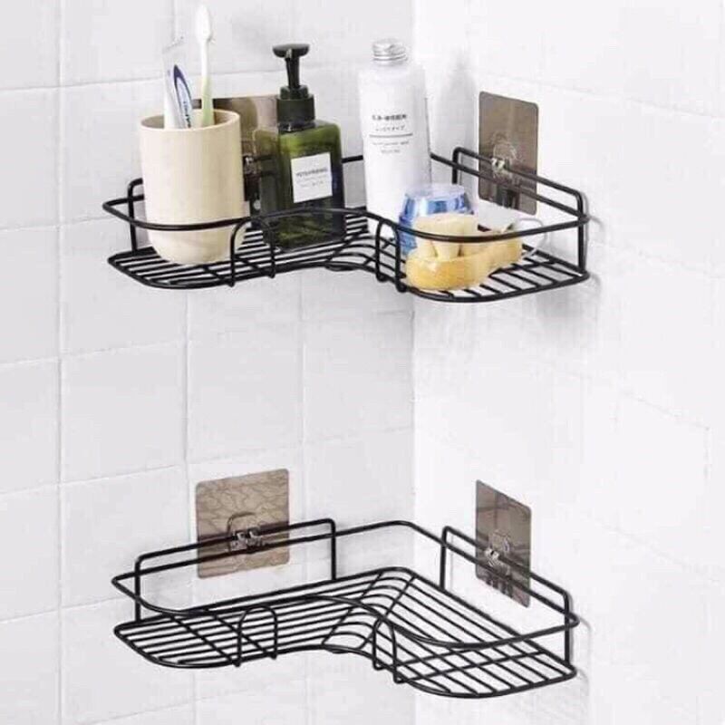 Kệ sắt màu đen - Kệ góc dán tường sơn tĩnh điện bền đẹp