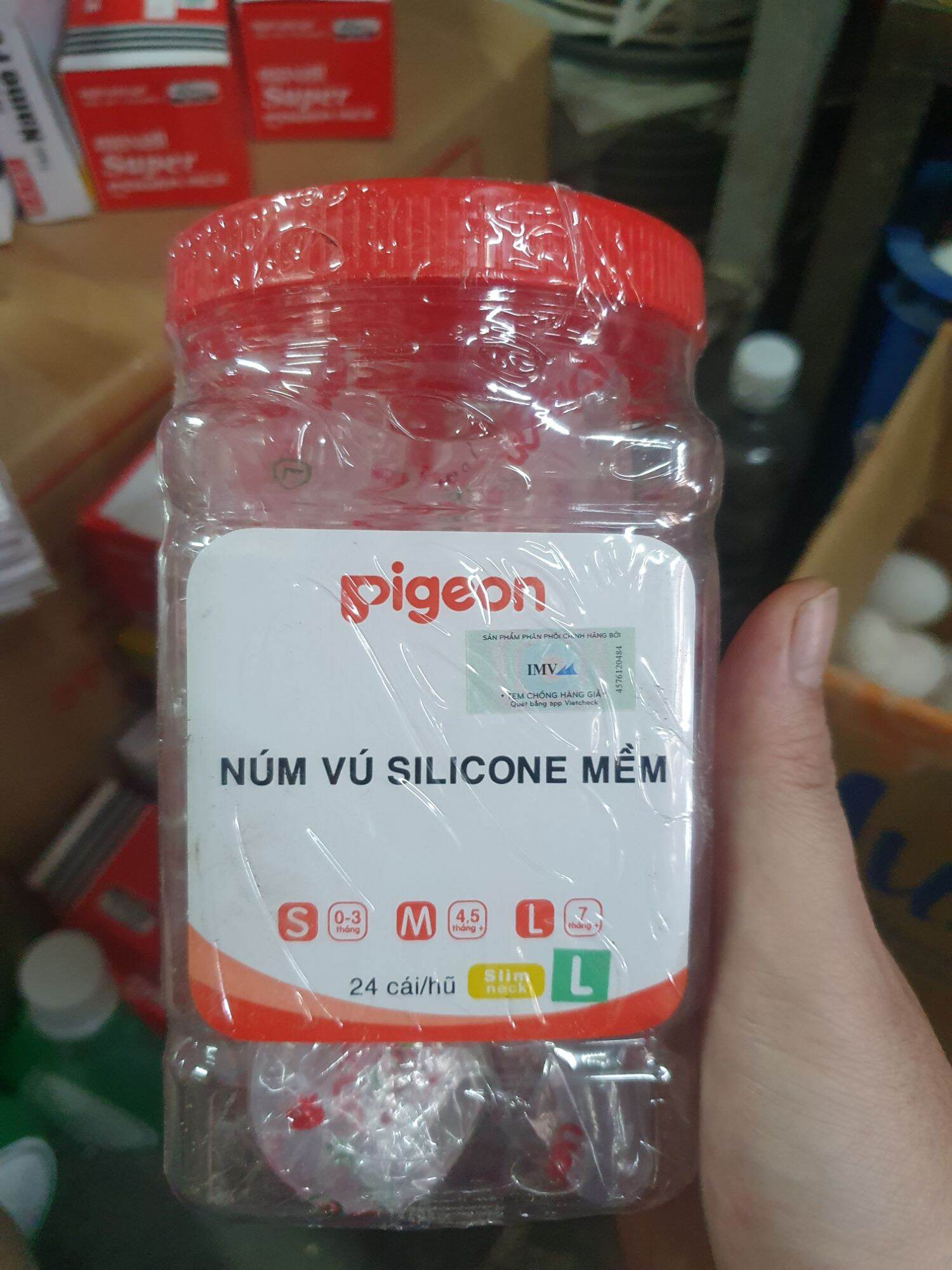 Núm ty thay thế cho bình cổ hẹp cao cấp ( thương hiệu Pigeon)