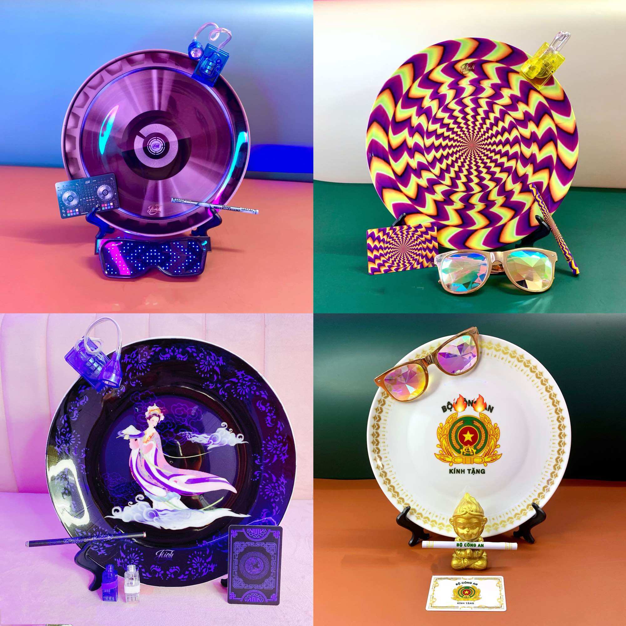 Khay đĩa xao ke trưng bày trang trí decor