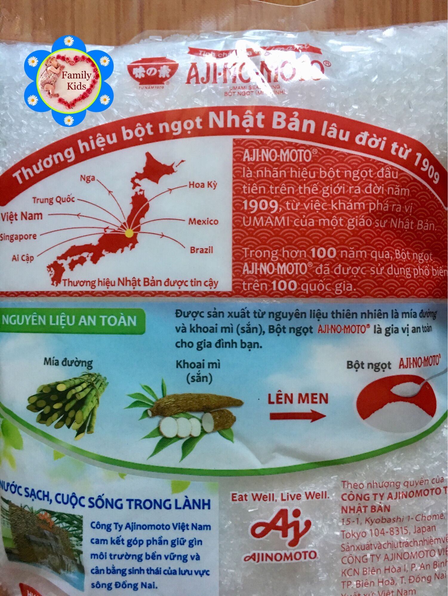 Bột ngọt Ajinomoto gói 400g hạt lớn