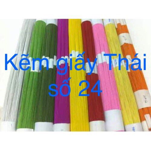 [MÀU MỚI] bó 100 sợi kẽm giấy Thái Lan số 24 làm hoa giấy hoa voan