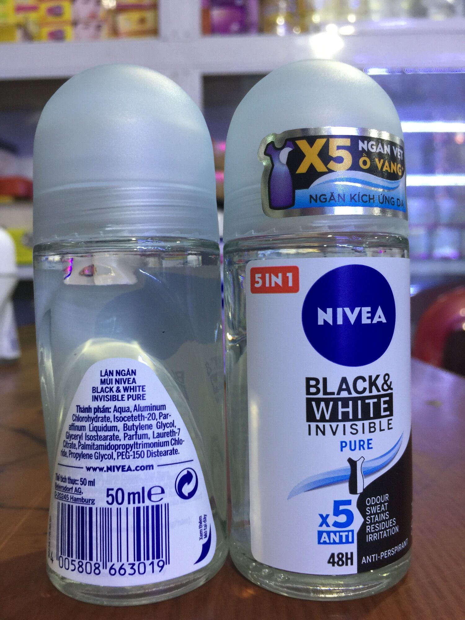 [HCM]Combo 2 chai lăn NIVEA chống áo vàng nữ (50ml)